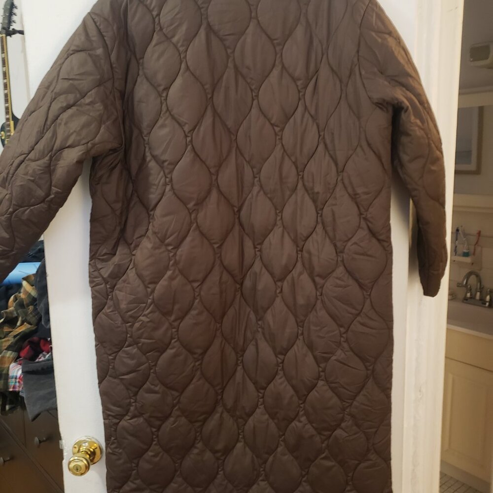 Everlane Brown Renew Quilted Liner Zipper Jacket - Picture 4 of 8